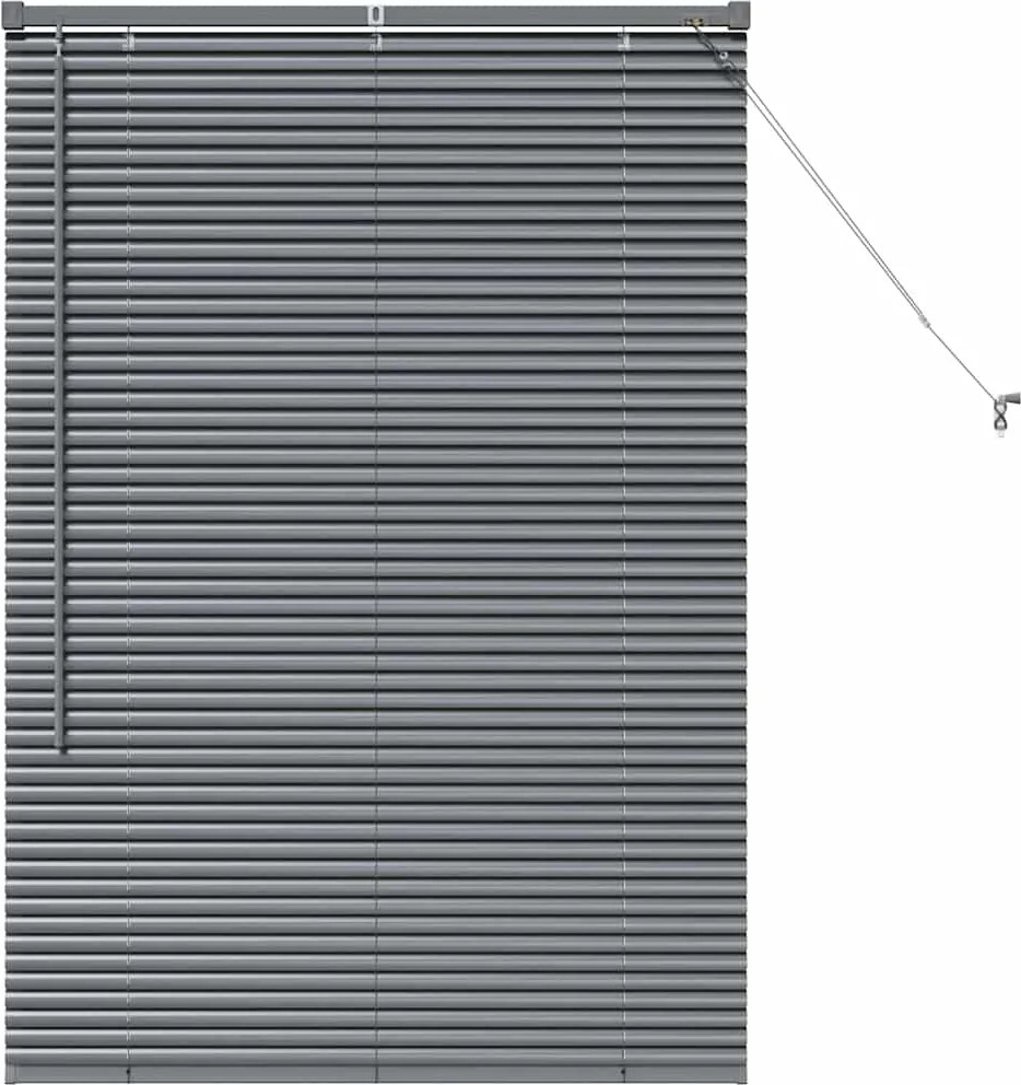 vidaXL Jaluzele venetiene Manual Gri închis 130 x 95 cm Aluminiu