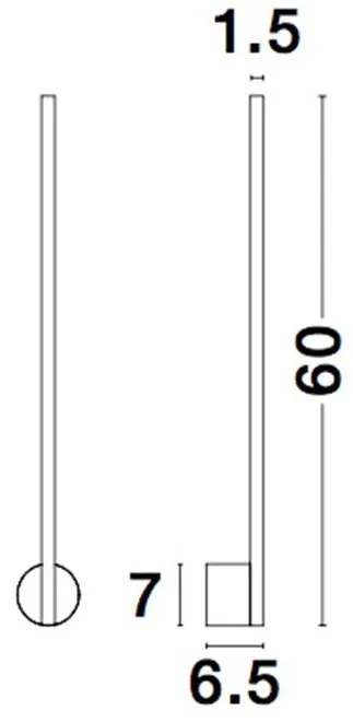Aplica de perete LED design liniar Aden 60cm