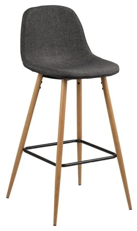 Scaun de bar gri/în culoare naturală 101 cm Wilma – Actona