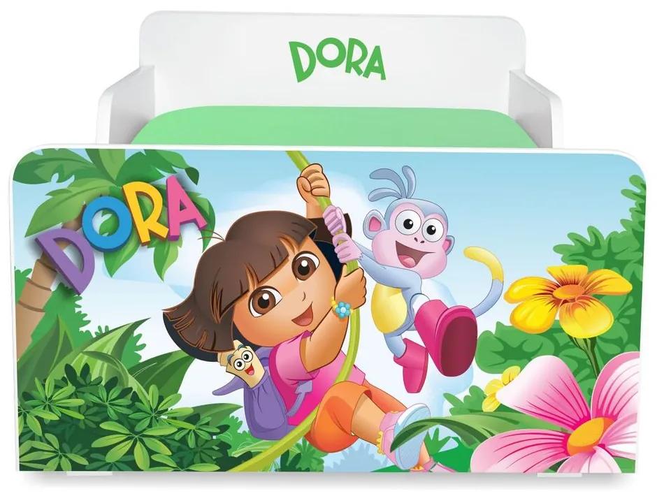 Pat copii Dora 2-8 ani cu saltea inclusa