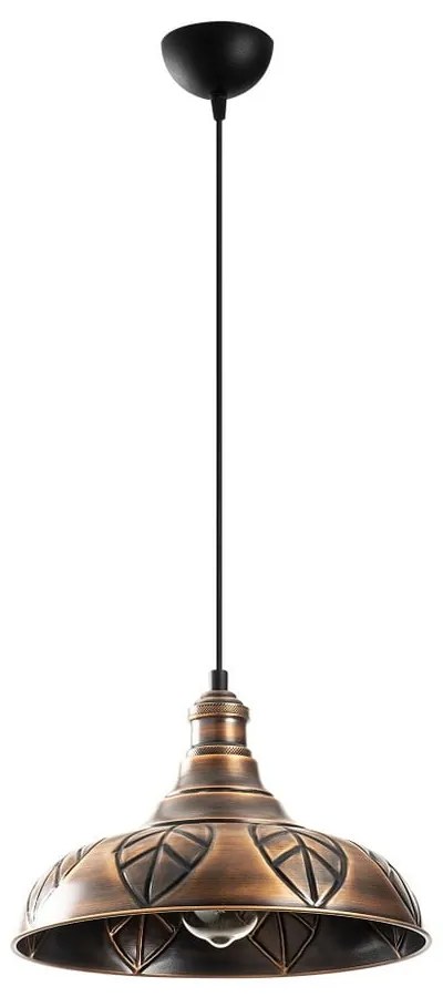 Lustră bronz cu abajur din metal ø 31 cm Chandelier – Opviq lights