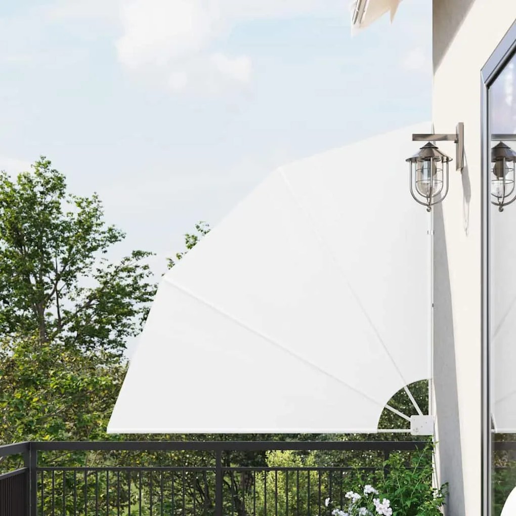 vidaXL Ecran de intimitate pentru balcon Alb 140 x 140 cm țesătură