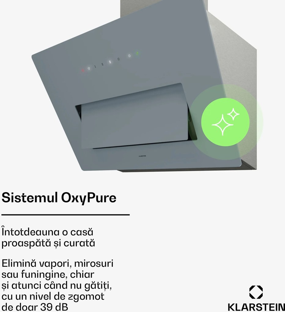 Klarstein Hotă SleekAir, A+++, 717m³/h, Touch, LED, 60cm