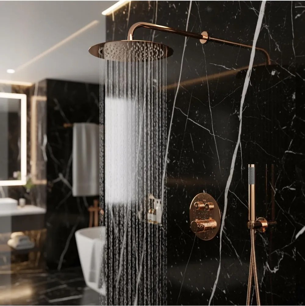 Set de dus incastrat Rea Lungo Diamond cupru + BOX