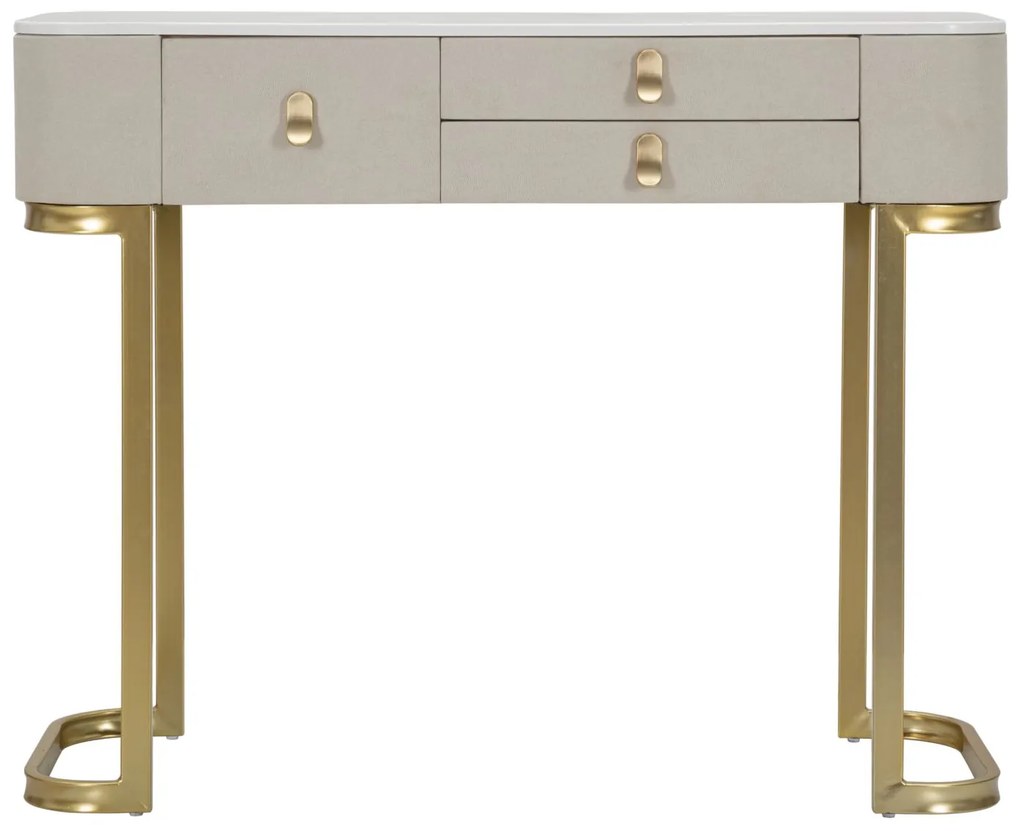 Mauro Ferretti Consola Cu 3 Sertare Beauty cm 100X40X80 | Aosom Romania