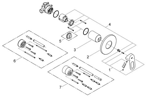 GROHE 29042000 - Baterie de duș BAULOOP crom lucios