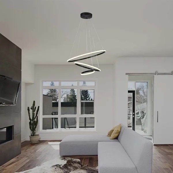 Lustră LED pe cablu LED/32W/230V 3000K negru