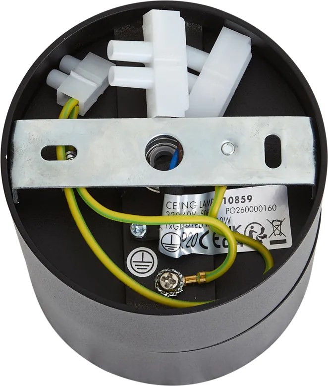 Spot aplicat modern negru GU10 50mm orientabil - Echo