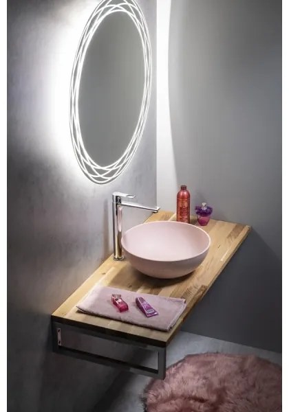 Sapho - Lavoar pentru blat FORMIGO Ø 39 cm beton/roz