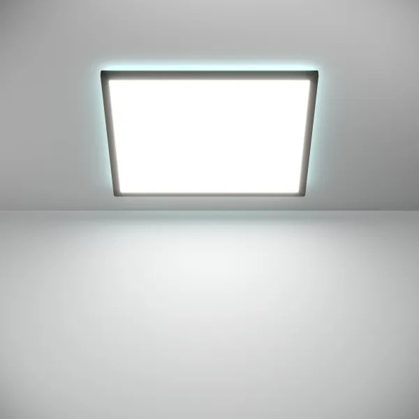 Plafonieră LED RGBW dimabilă de exterior Eglo 901468 ROVITO-Z 17W/230V 50x50 cm IP44 negru