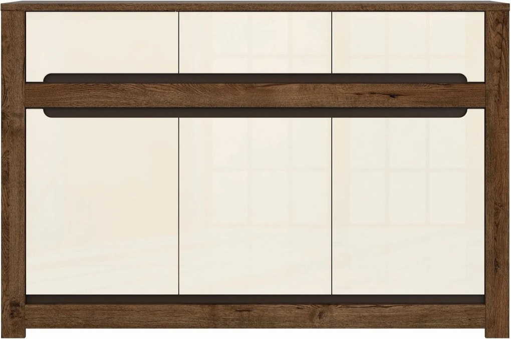 Comoda RUSO KOM3D3S, nuc/bej, PAL, 149x46x99 cm