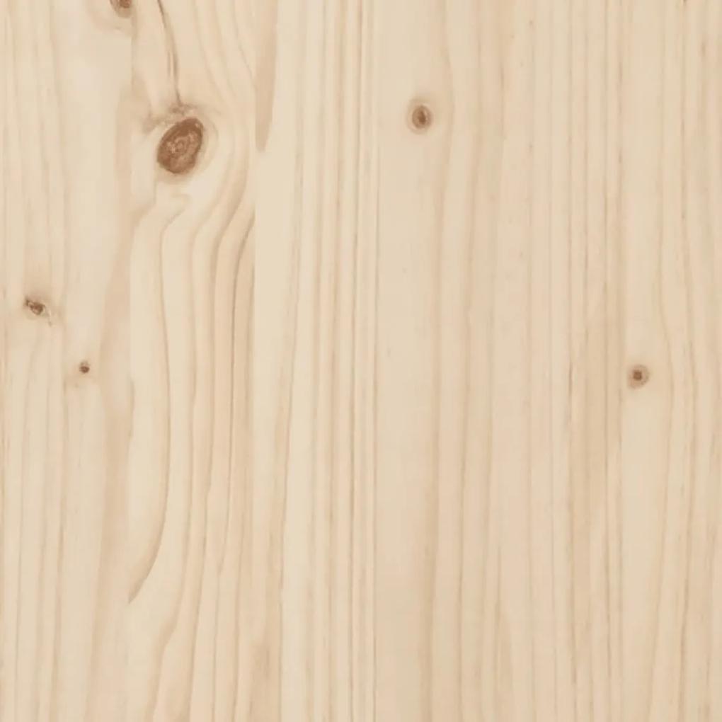 Pat de zi extensibil, 2x(80x200) cm, lemn masiv de pin Maro