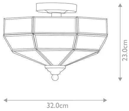 Plafonieră OLD PARK 2xE27/60W/230V aurie Elstead OLD-PARK-PB