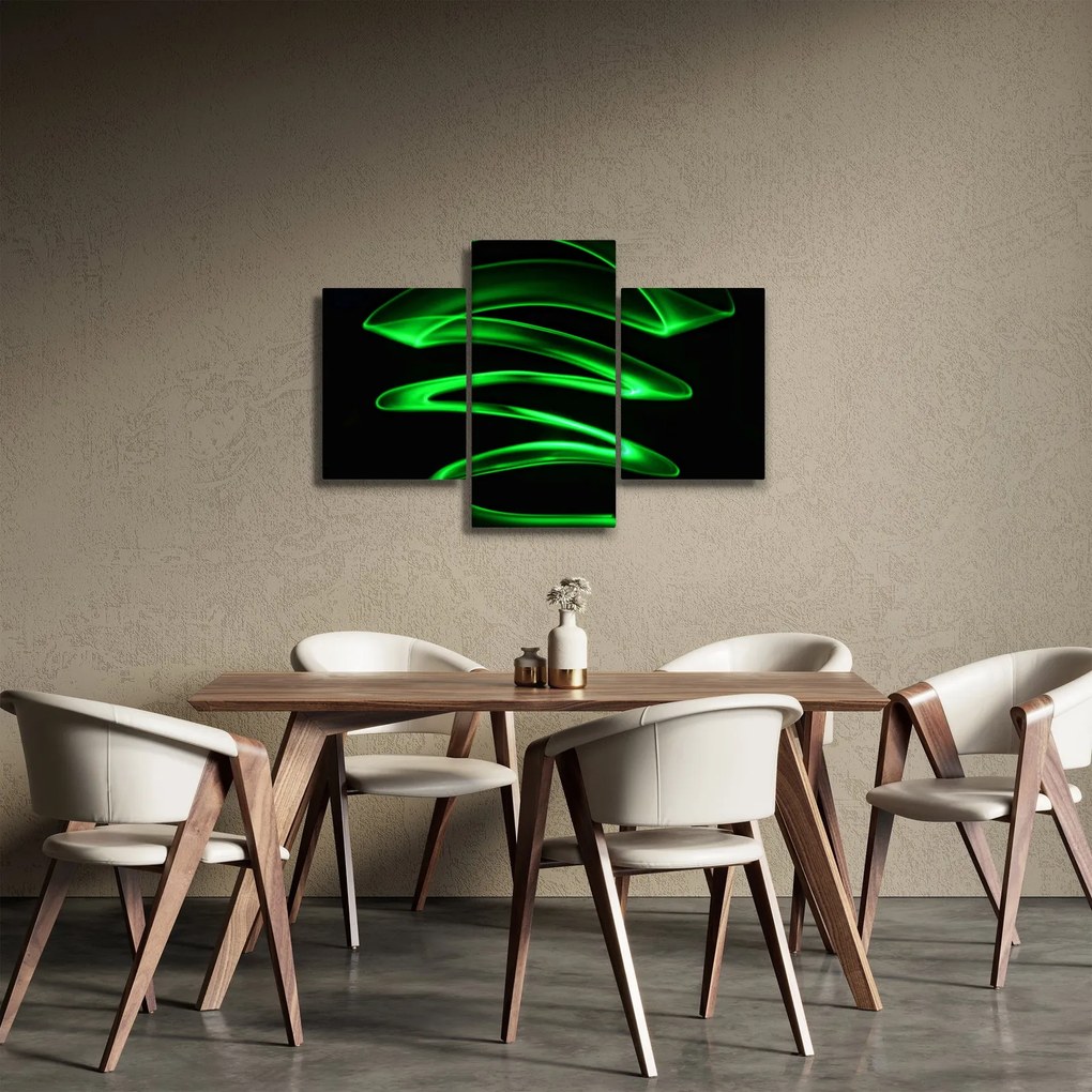 Tablou - valuri neon (90x60 cm)