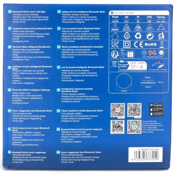 Aplică LED dimabilă Aigostar MESH Smart LED/12W/230V alb