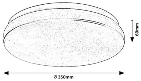Rabalux 77140 - Plafonieră LED pentru baie LOWAR, cu senzor, 24W/230V, 4000K, IP44