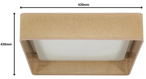 Brilagi - Corp de iluminat LED dimabil VELVET SQUARE LED/24W/230V cu telecomandă, maro