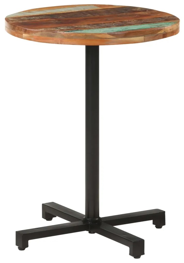 320289 vidaXL Masă de bistro, Ø60x75 cm, lemn masiv reciclat, rotundă