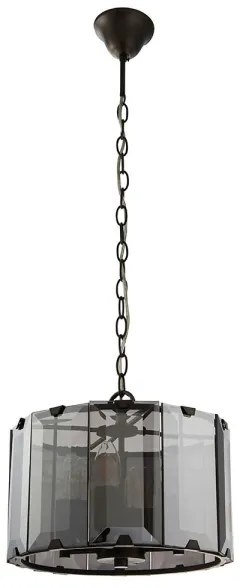 Endon 61281 - Candelabru suspendat pe lanț CLOONEY 4xE14/40W/230V negru/fumuriu