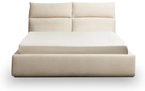 Pat tapițat BASIL 180x200 cm, fără saltea, bej