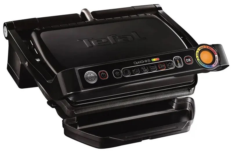 Gratar electric Tefal OptiGrill+ Snacking&Baking GC714834, 2000W, 6 programe, Functie alimente congelate, Acoperire antiaderenta din teflon, Accesoriu pentru gustari si copt, Max 240°C, Negru