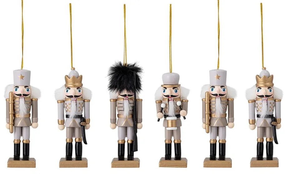 Ornamente de Crăciun 6 buc. din lemn 13 cm Nikita – Bloomingville