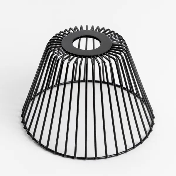 Brilagi - Lustră LED aplicată CERIA WIRE, 1xE27/40W/230V, Ø 80 cm, negru/stejar