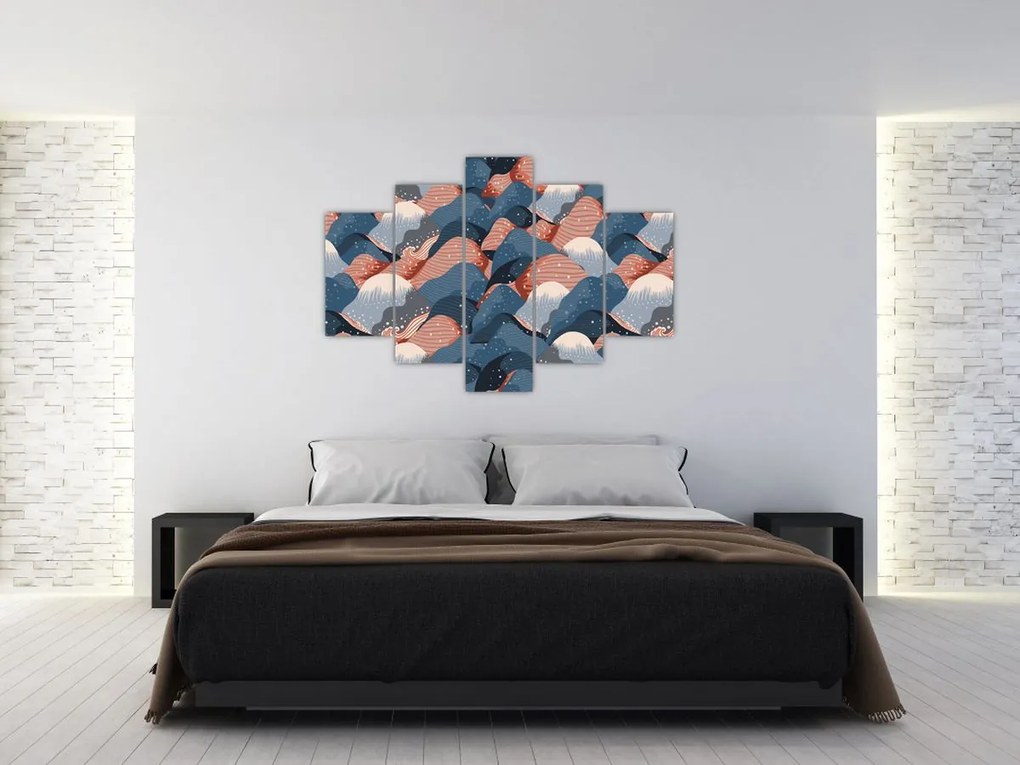 Tablou - Valuri și dealuri (150x105 cm)