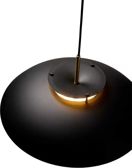 Halo Design STEPP 749102-LED — lustră suspendată pe cablu, LED/24W/230V, Ø46 cm, negru/alamă, dimabilă