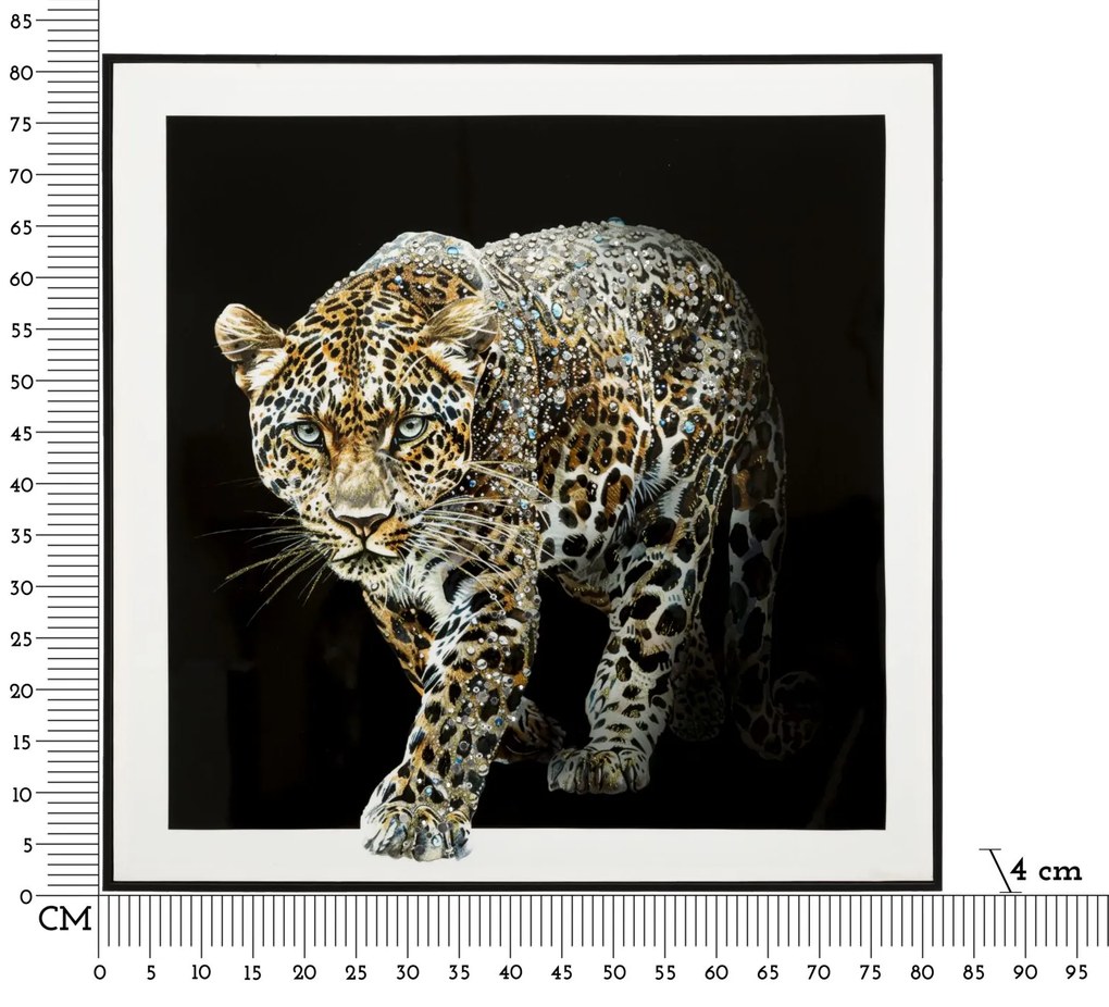 Mauro Ferretti Pictura pe Pânză Jaguar cu Cadru -B- cm 82x4x81 | Aosom Romania
