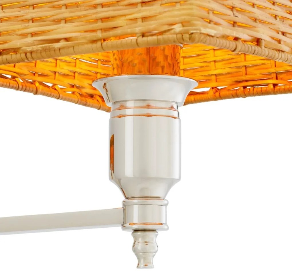 Aplica de perete LUX cu abajur din ratan Lexington nickel