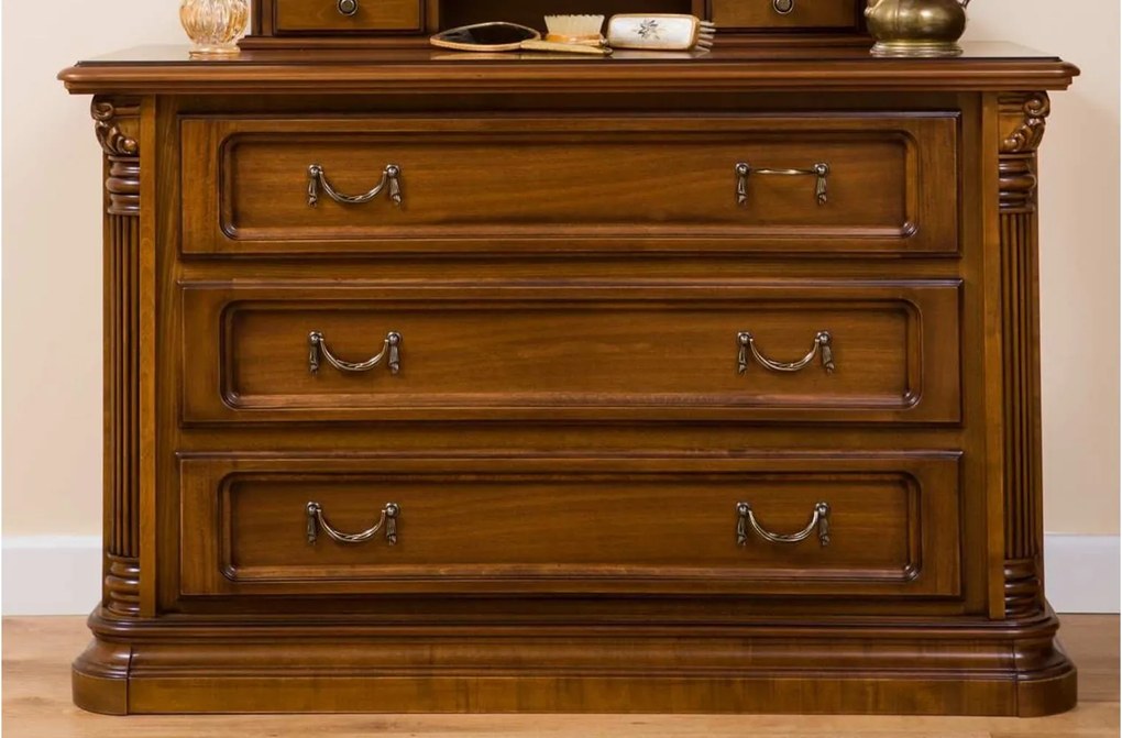 Comodă lemn masiv Briston, 126 × 50 × 78 cm