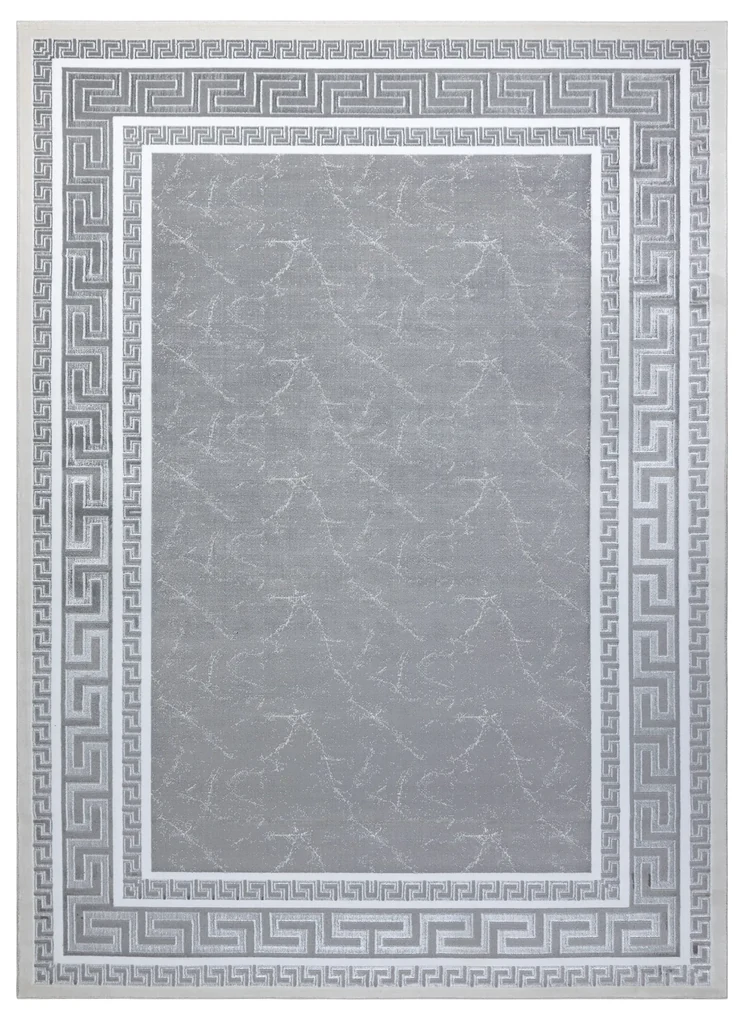 Modern GLOSS covor  2813 27 stilat, cadru, grecesc gri