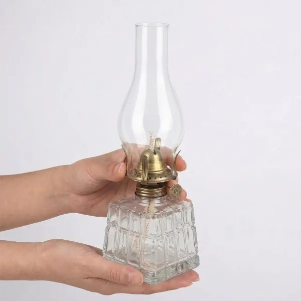 Brilagi - Lampă cu petrol MERLIN transparent/auriu/patină