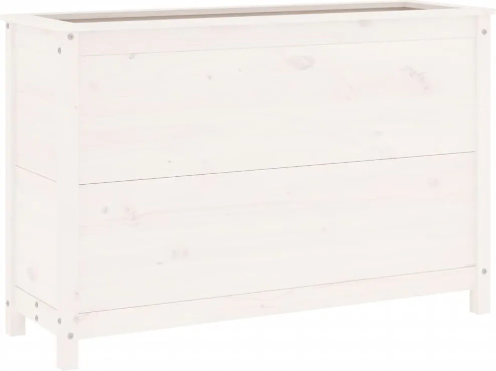 vidaXL Strat înălțat de grădină, alb, 119,5x40x78 cm, lemn masiv pin