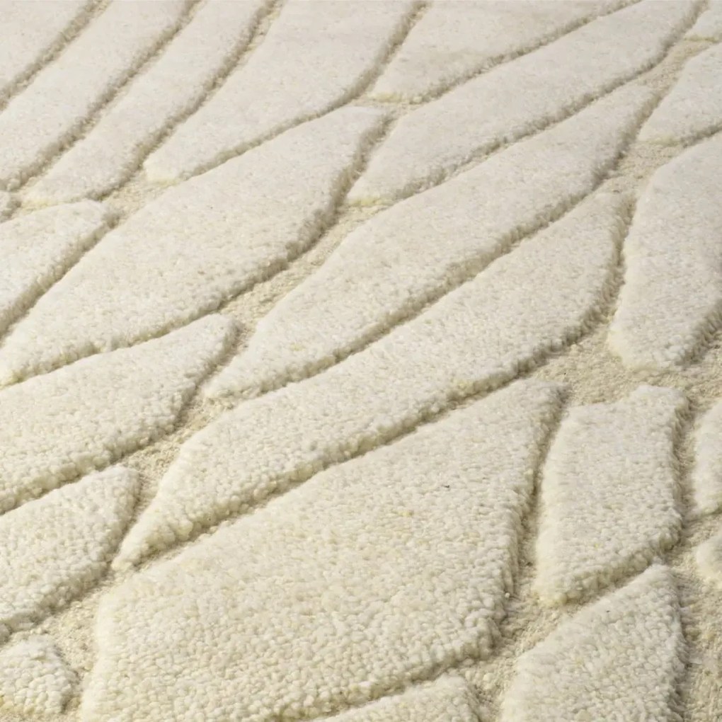 Covor design LUX din lana din Noua Zeelanda, Coralie Ivory 200x300cm