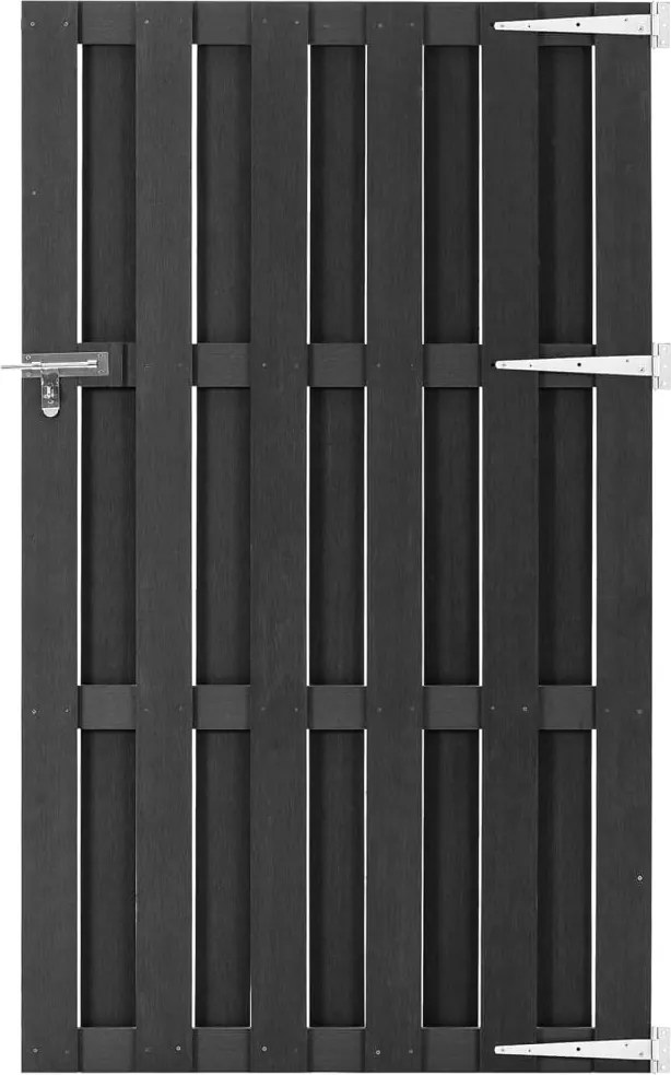 vidaXL Poartă de grădină, gri, 100x180 cm, WPC