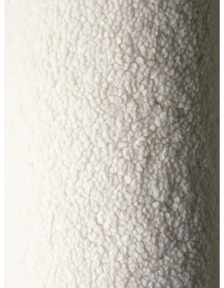 Fotoliu puf pentru copii crem cu tapițerie din țesătură bouclé Round – Wigiwama