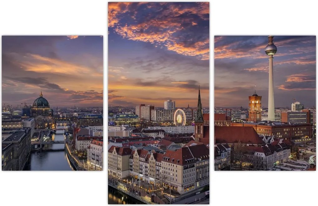 Tablou - Apus de soare în Berlin (90x60 cm)