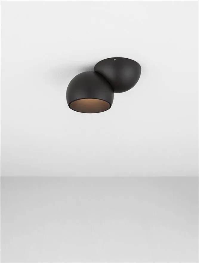 Spot LED aplicat aluminiu LUSA negru