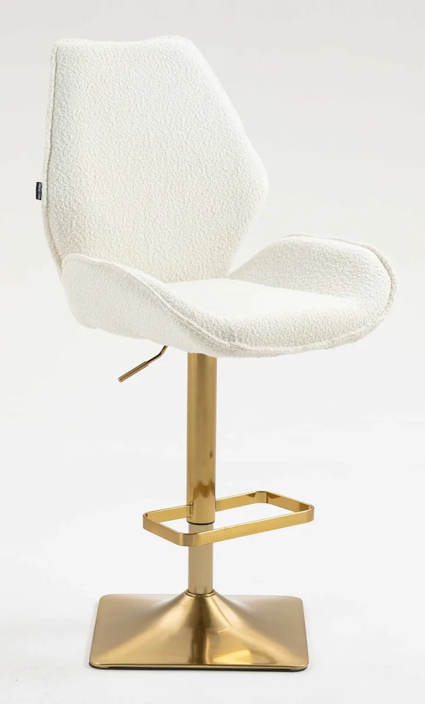 HR350KW Scaun Boucle din Catifea Bază Aurie