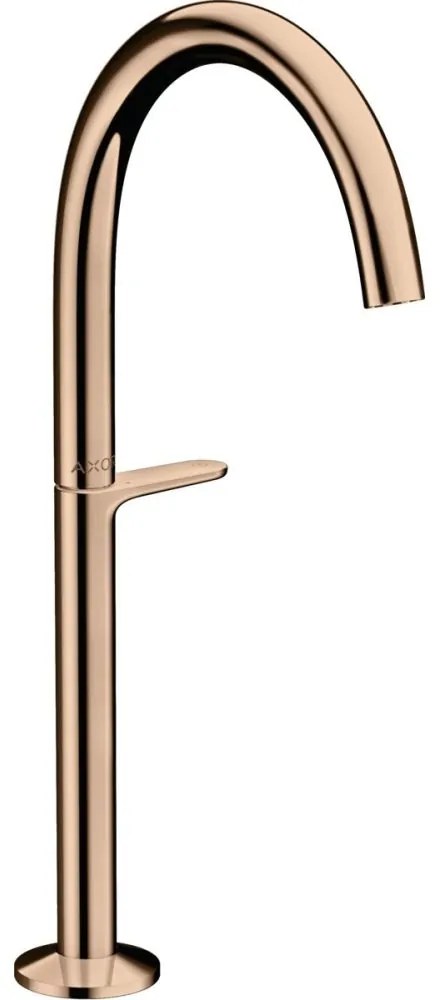 Baterie lavoar inalta red gold lucios cu ventil click-clack Hansgrohe Axor One Select 260 Red gold lucios