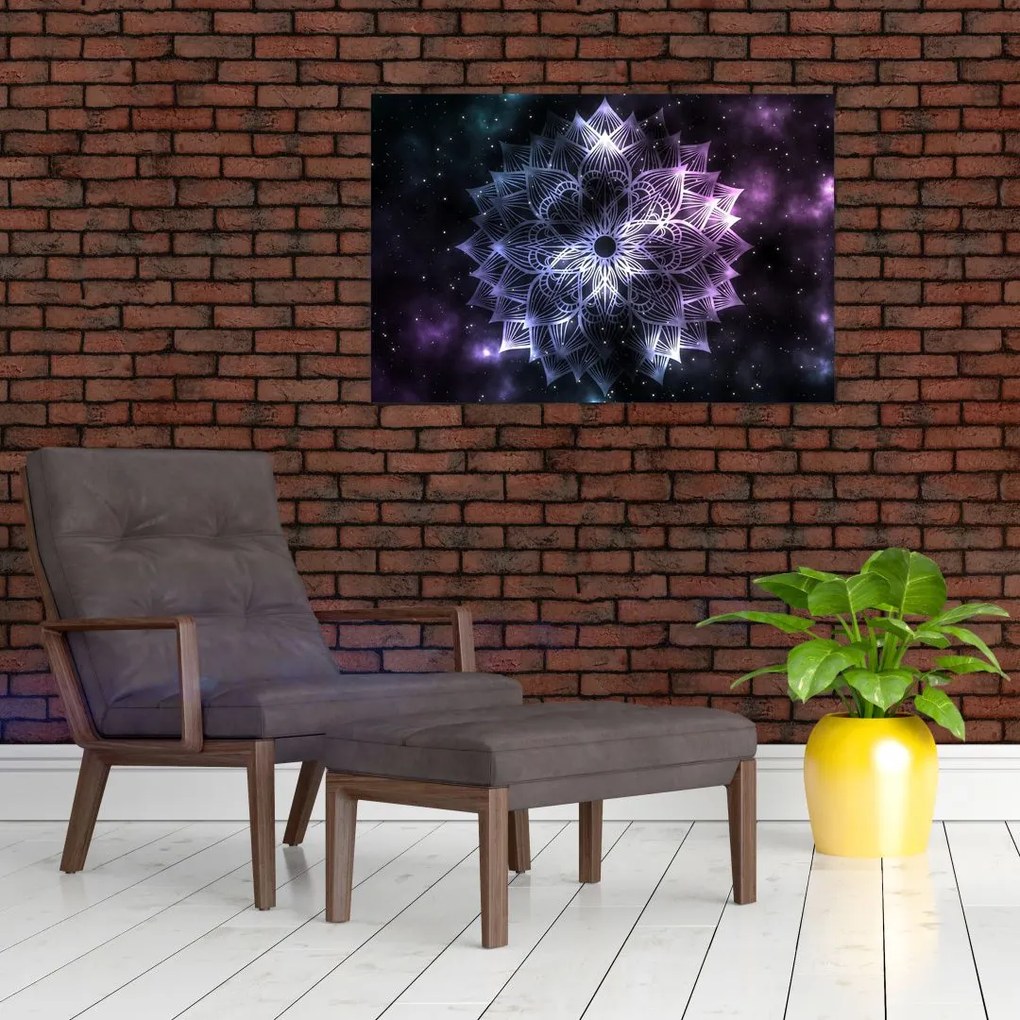Tablou - Mandala Lotus în spațiu (90x60 cm)