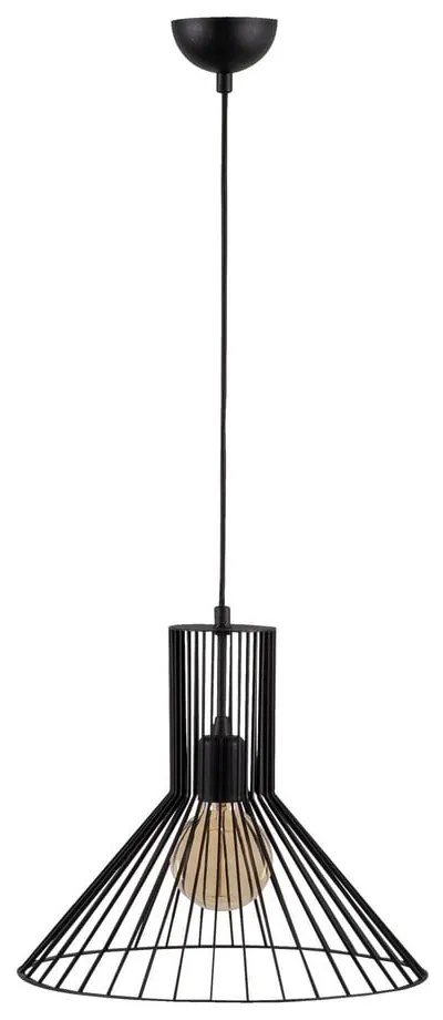 Lustră neagră cu abajur din metal ø 38 cm Fellini – Opviq lights