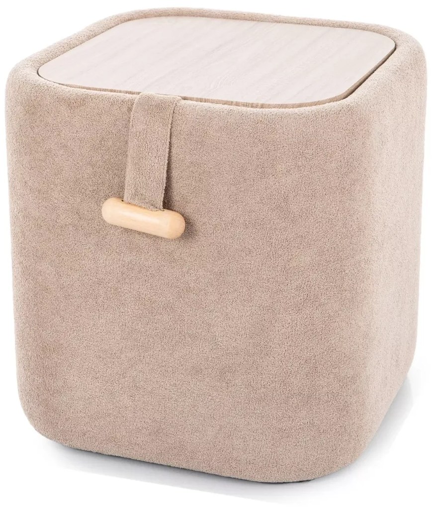 Taburet bej NAP cu spatiu de depozitare 37x37 cm