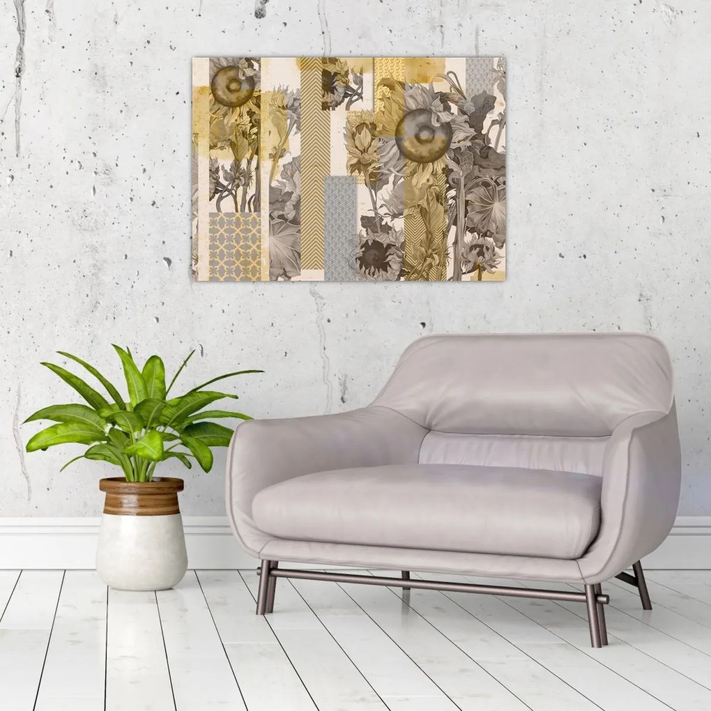 Tablou - Colaj cu floarea-soarelui (70x50 cm)