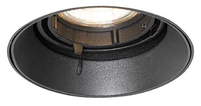 Set de 6 spoturi încastrate moderne negre GU10 rotunde fără ramă - Oneon