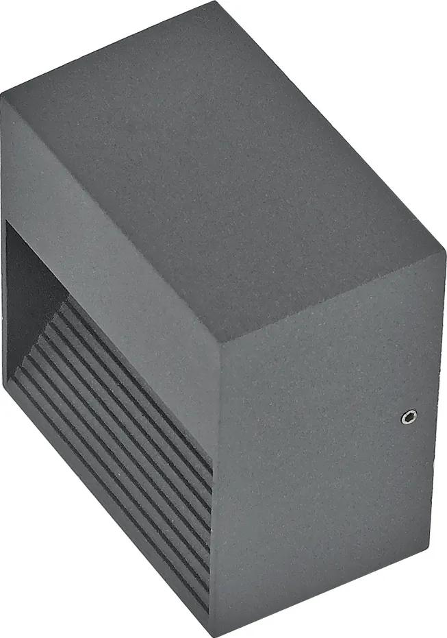 Aplica de exterior Ideal Lux Down AP1, 1x28W, 8.5x8.5cm, antracit