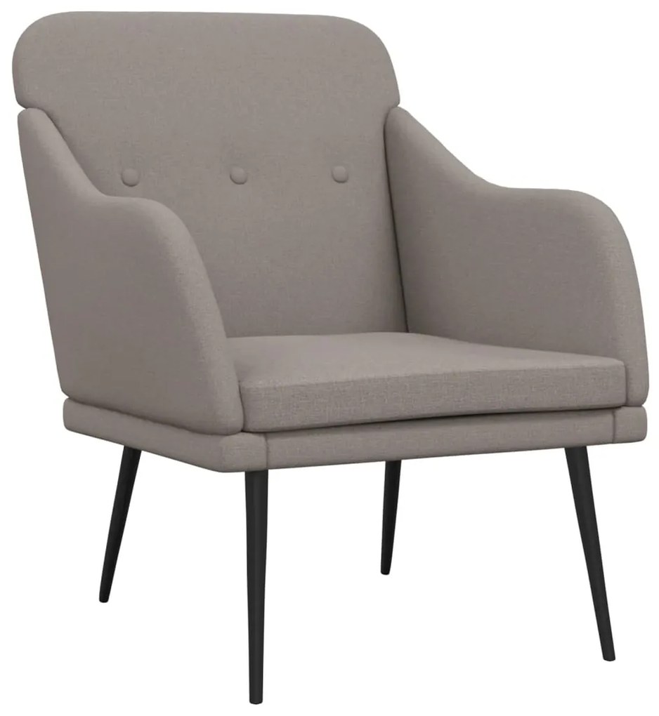 351479 vidaXL Fotoliu, gri taupe, 63x76x80 cm, textil