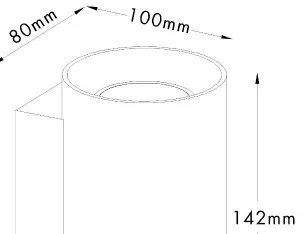 Aplică SANDY WL 2xGU10/50W/230V negru Zuma Line 92696-N